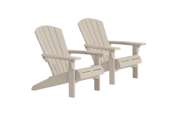 Troy Adirondack Tuinstoel - set van 2 - Soft Beige - Tuinmeubelen