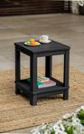 Deluxe Black Outdoor Adirondack Side Table - Keter US