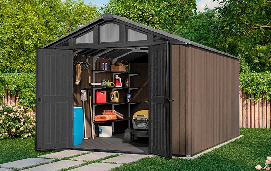 Abri de jardin Stronghold 1015 - 12,5 m2 - Marron Aspect Bois