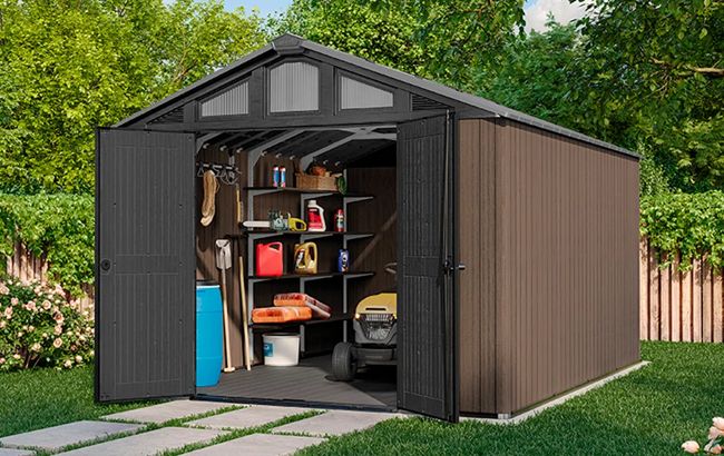 Abri de jardin Stronghold 1015 - 12,5 m2 - Marron Aspect Bois