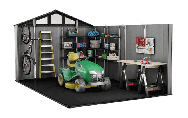 Gray Stronghold 10x15 Extra Large Storage Shed - Keter US