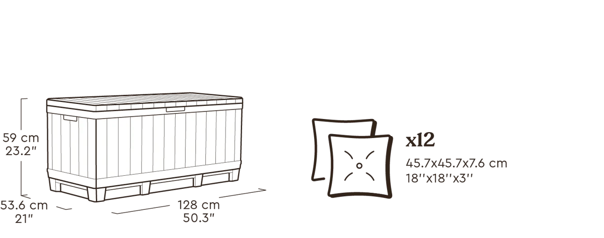 92 Gallon Deck Box Kentwood Storage Box Brown - Keter Canada