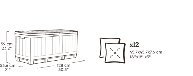 92 Gallon Deck Box Kentwood Storage Box Brown - Keter Canada