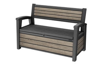 60G Storage Bench Signature Collection - Ashwood Brown - Outdoor Storage