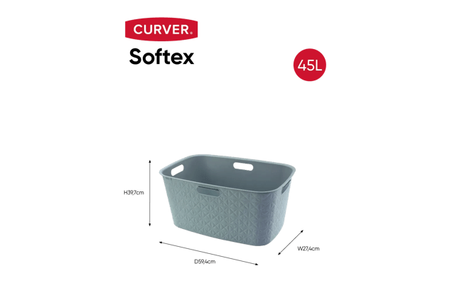 סל כביסה סופטקס 45 ליטר - כחול