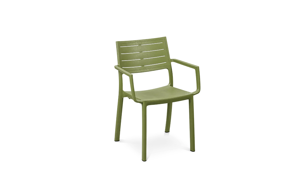 Metaline Chair, Set of 4 - Olive Green