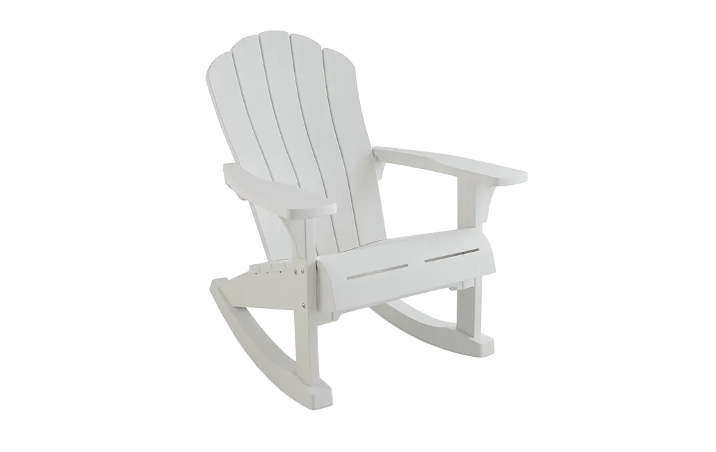 Everest Resin Plastic Adirondack Rocker - White - Keter US