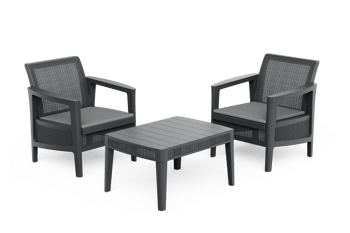 Atlas Linea Balcony Set - Graphite - Outdoor Furniture