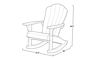 White Outdoor Adirondack Rocking Chair - Keter US