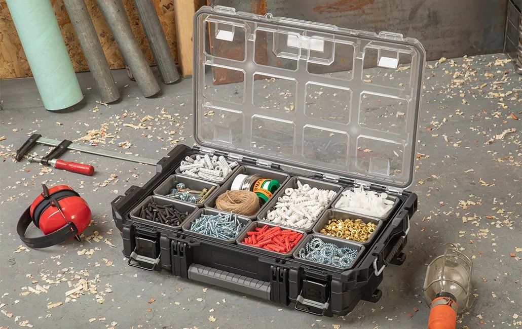 ROC Pro Gear Heavy Duty Clear Organiser - Graphite