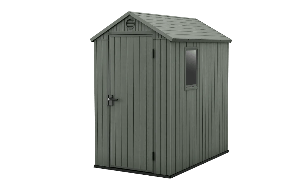 Caseta de exterior Darwin 4x6 125,8x184,5x205 y 2,2m2 - Verde