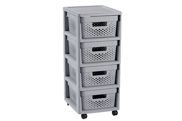 Infinity Dots Ladesysteem 4x11L - Grijs - Opbergen