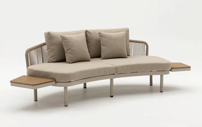 ספת רביצה מרקש + 2 שולחנות צד  - בז