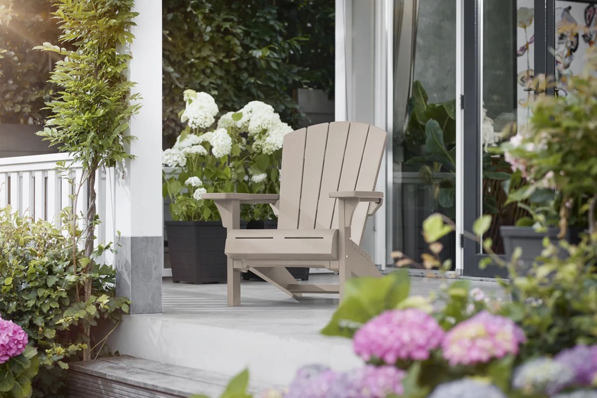 Troy Adirondack Tuinstoel - 81x93x96,5cm - Soft Beige