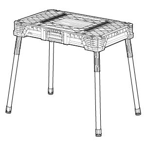 Banco de trabajo plegable Ultimate - Negro