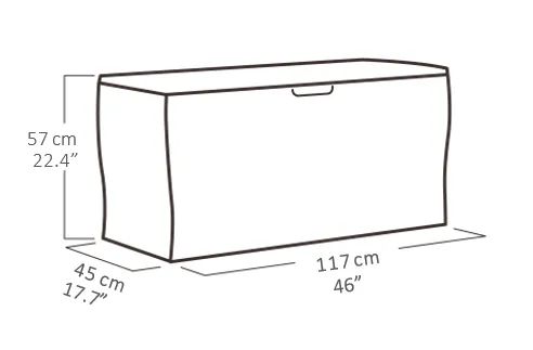 ארגז אחסון סמואה 270 ליטר - חום