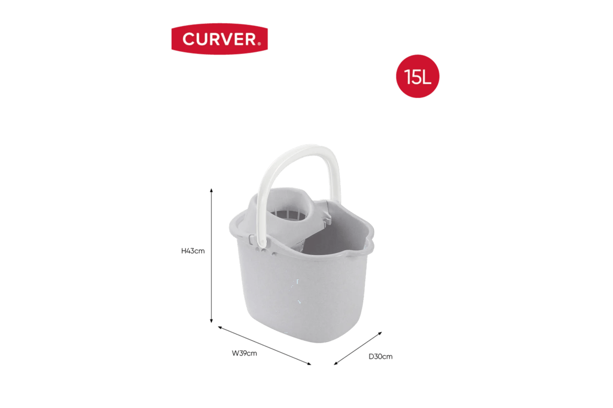 Dweil Emmer 15L - Grijs
