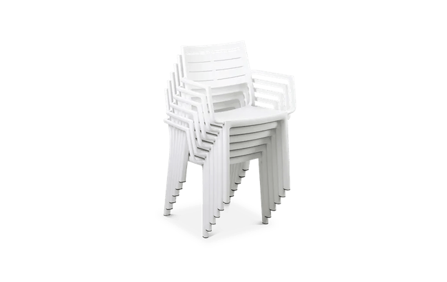 כיסא מטליין - לבן