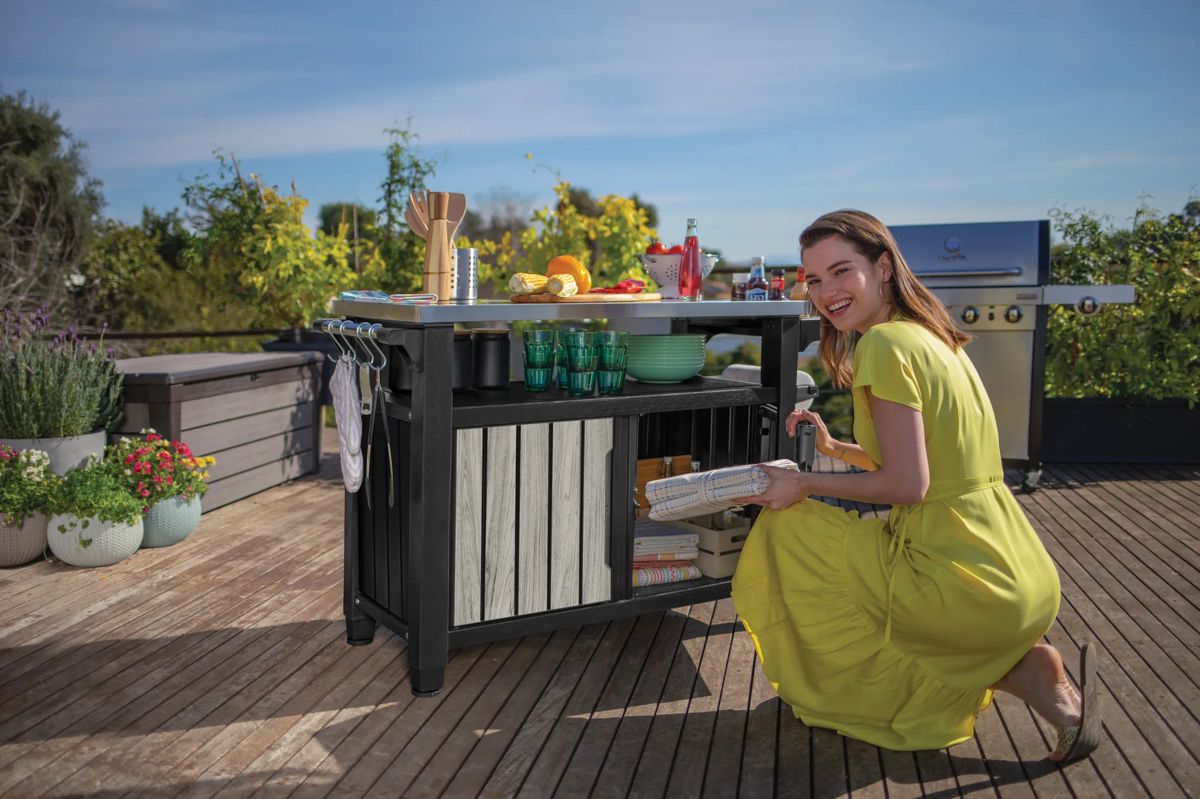 Unity XL Outdoor Kitchen BBQ Table  - Storm Grey