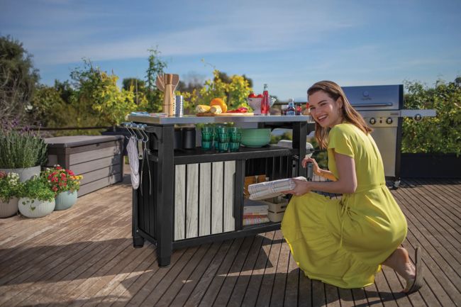 Unity XL Outdoor Kitchen BBQ Table  - Storm Grey