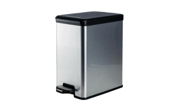 פח אשפה סלים עם פדל 25 ליטר - כסוף - פחי אשפה