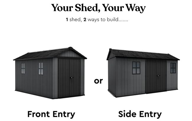 Newton Plus 7513 Tuinhuis - 230x413x246cm - Grijs