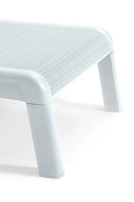 מיטת שיזוף מיורקה בטקסטורת יוטה - לבן