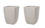 Cotswold Tall Square Planter 33cm Set of 2 - Limestone Grey