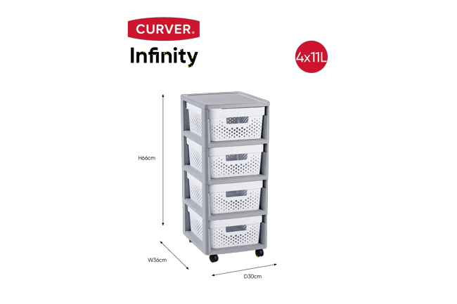 Infinity Dots Ladesysteem 4x11L - Wit