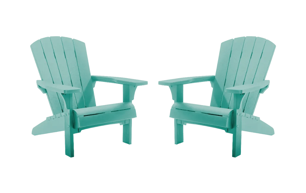 Lot de 2 fauteuils Adirondack Troy - Turquoise