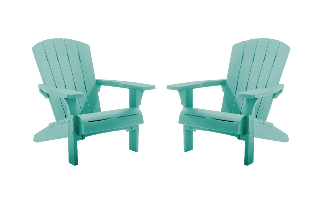 Lot de 2 fauteuils Adirondack Troy - Turquoise