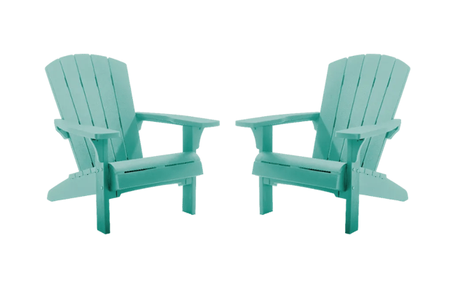 Lot de 2 fauteuils Adirondack Troy - Turquoise