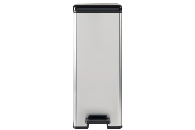 פח אשפה סלים עם פדל 40 ליטר - כסוף