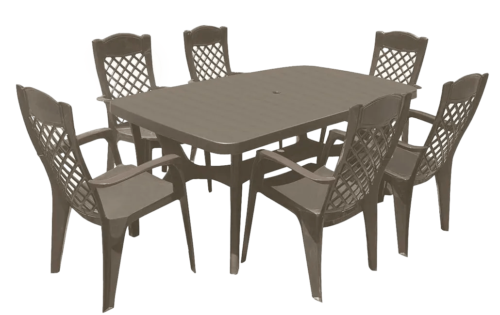 פינת אוכל מיורקה- שולחן ו 4 כיסאות - קפוצ'ינו