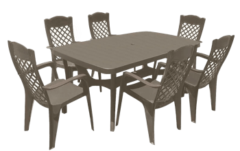 פינת אוכל מיורקה- שולחן ו 4 כיסאות - קפוצ'ינו - פינות אוכל עד 1,299 ש