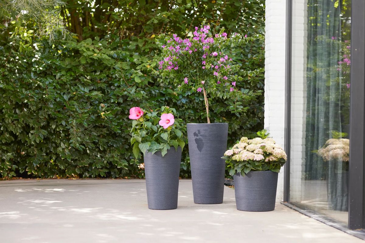 Varese Low Planter 40cm Set of 2 - Millstone Grey