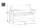 Graphite 60 Gallon Outdoor Storage Bench - Keter US