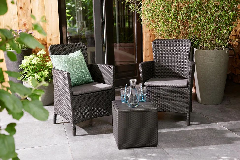 Miami 2 Seater Balcony set - Graphite