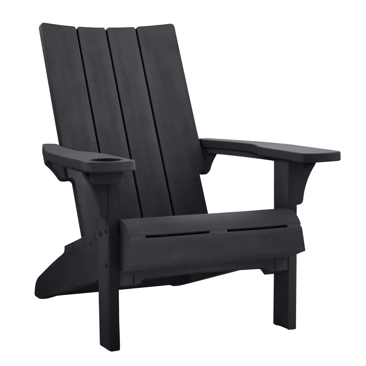 Modern Adirondack Chair With Cup Holder Graphite - Keter US
