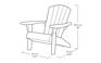 Troy Adirondack Tuinstoel - 81x80x96,5cm - Grijs