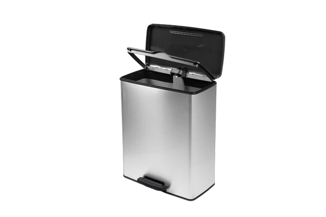 Decobin Prullenbak 65L - Zilver