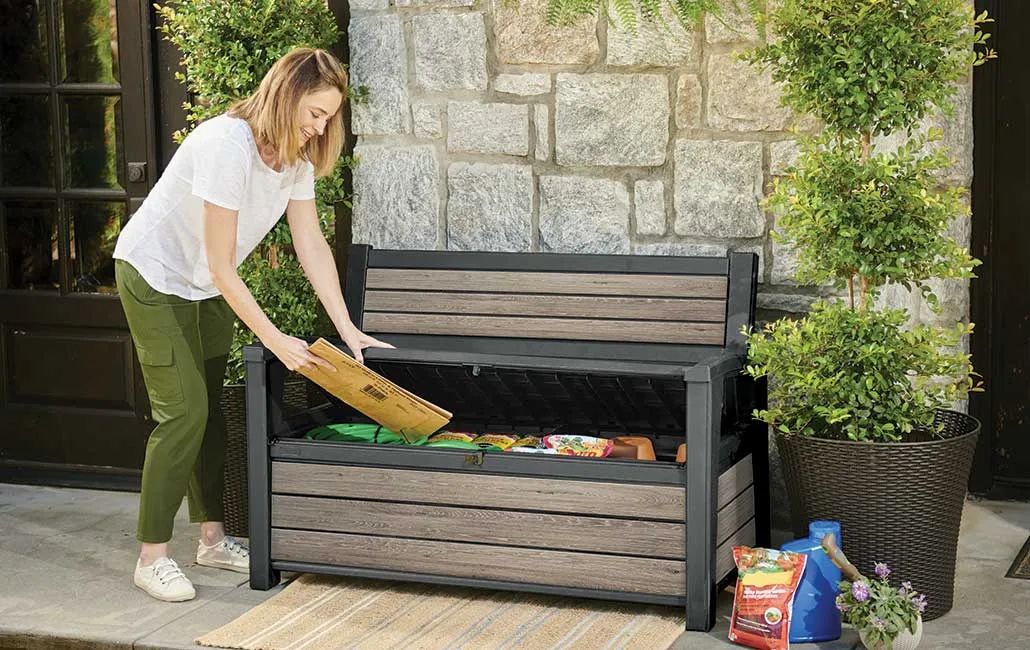 Signature 227L Storage Bench - Ashwood Brown
