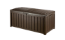 Arcón de exterior Glenwood 128x65x61 cm y 390L - Marrón