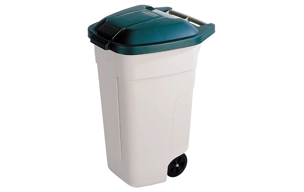 פח אשפה 110 ליטר עם גלגלים - בז'