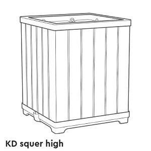 Self Watering Rosewood Brown Square Tall Planter - Keter US