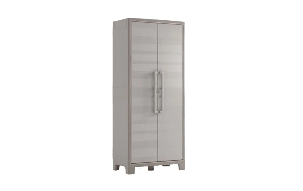 Armario escobero de exterior Gulliver - 182x44x80 cm. - Beige