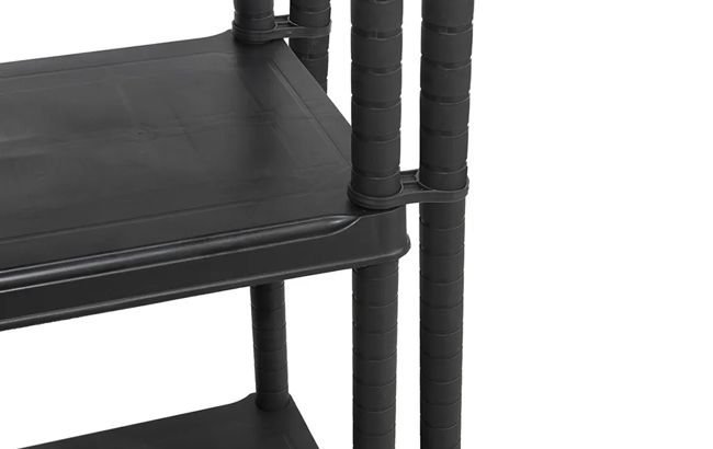 Plus Opbergrek - 4 planken - 60x30x135 CM - Zwart