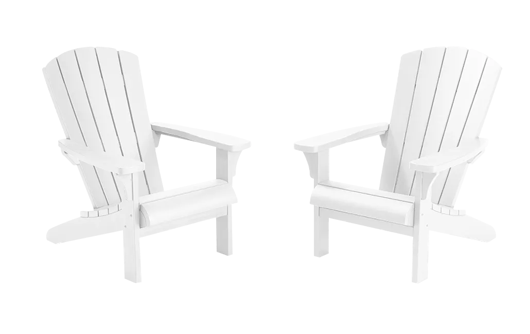 Troy Adirondack Stuhl – 93x80x96.5 cm – 2 Stück - Weiss