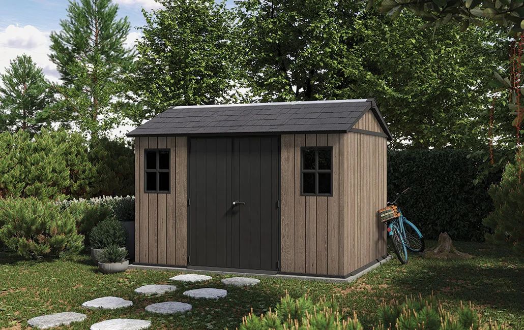 Signature Apex Shed 11x7.5ft - Ashwood Brown
