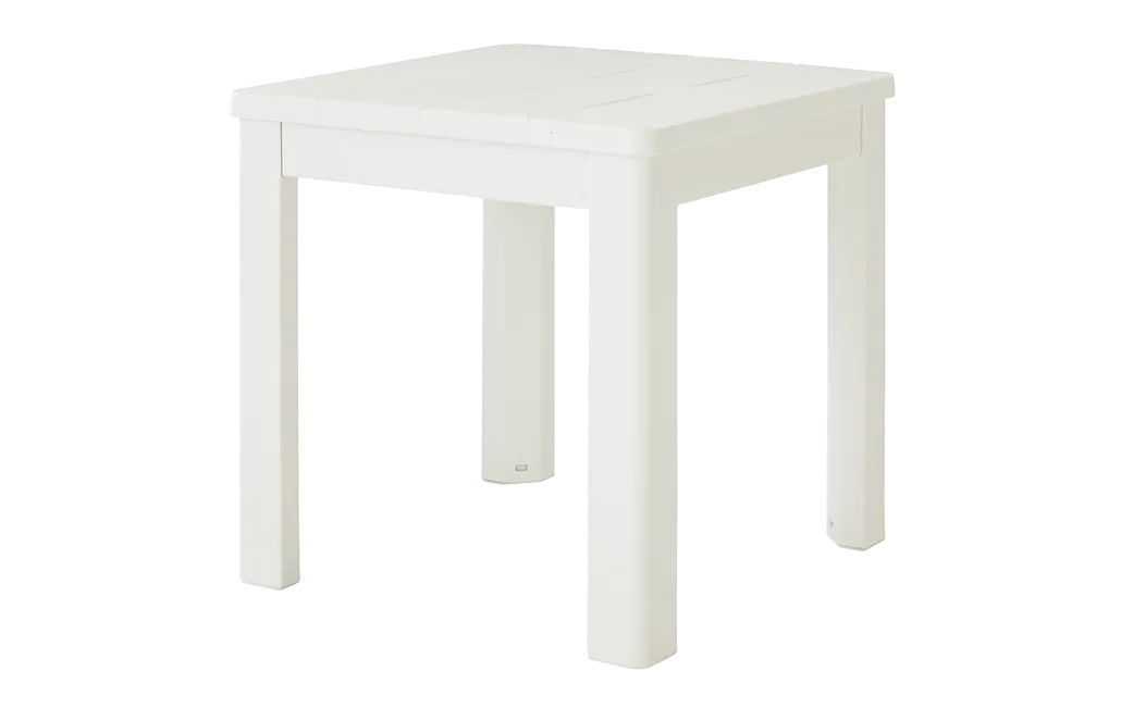 Chaise Outdoor Side Table - White